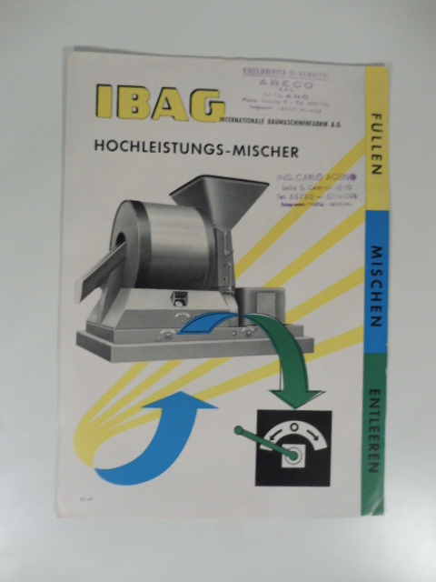 Ibag hochleistungs-mischer. Pieghevole pubblicitario